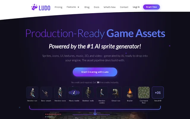 Ludo.ai website screenshot