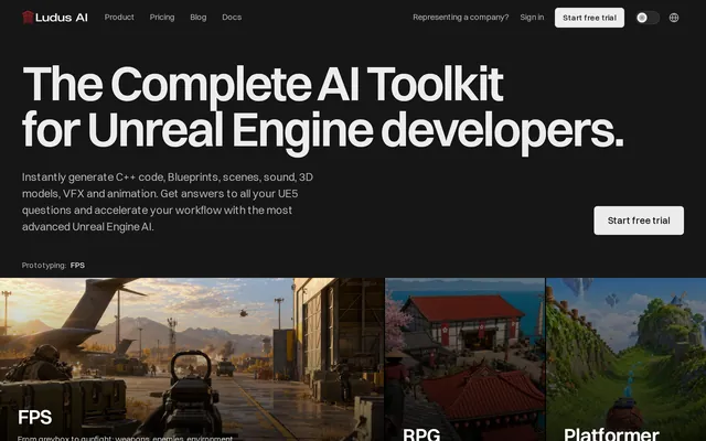 Ludus AI website screenshot
