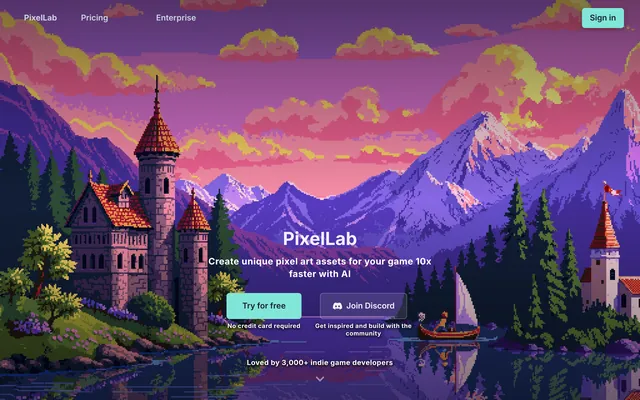 PixelLab website screenshot